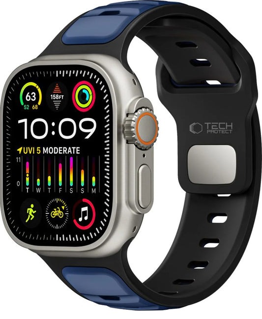 Tech-Protect Iconband Line rem til Apple Watch 49mm / 46mm / 45mm / 44mm serien, Marineblå