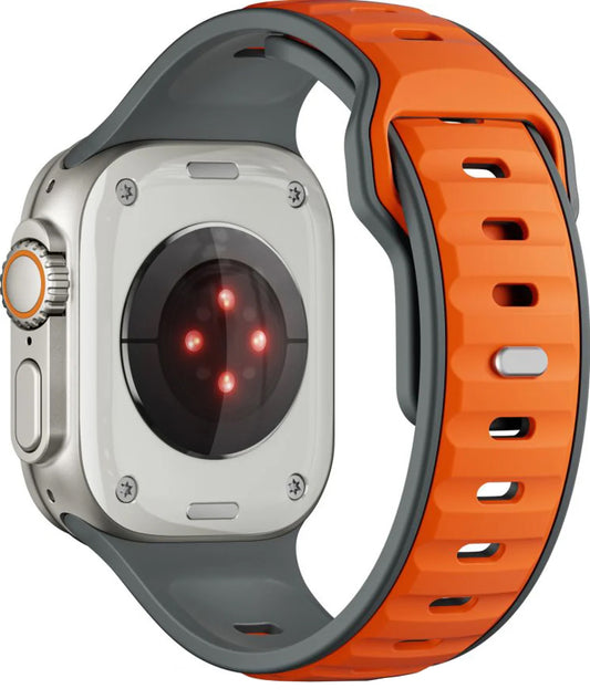 Tech-Protect Iconband Line rem til Apple Watch 49mm / 46mm / 45mm / 44mm serien, Grå Orange