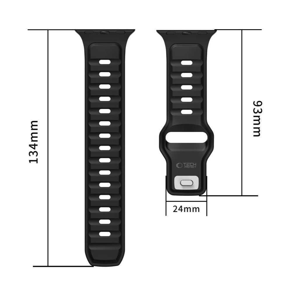Tech-Protect Iconband Line rem til Apple Watch 49mm / 46mm / 45mm / 44mm serien, Sort