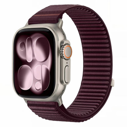 Tech-Protect NylonLoop-rem til Apple Watch 49 mm / 46 mm / 45 mm / 44 mm-serien, vinrød