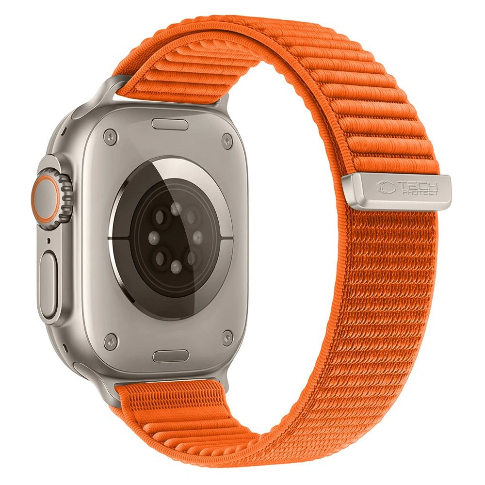 Tech-Protect NylonLoop Strap for Apple Watch 49mm / 46mm / 45mm / 44mm Series, Orange