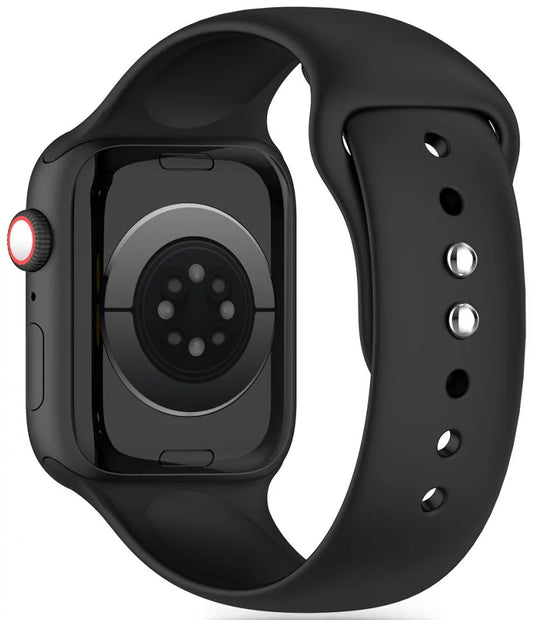 Tech-Protect Silicone rem til Apple Watch 42mm / 41mm / 40mm Series, Sort