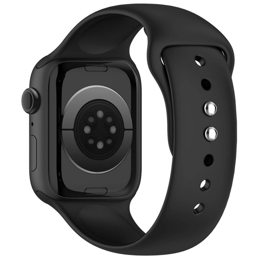 Tech-Protect Silicone rem til Apple Watch 49mm / 46mm / 45mm / 44mm Series, Sort