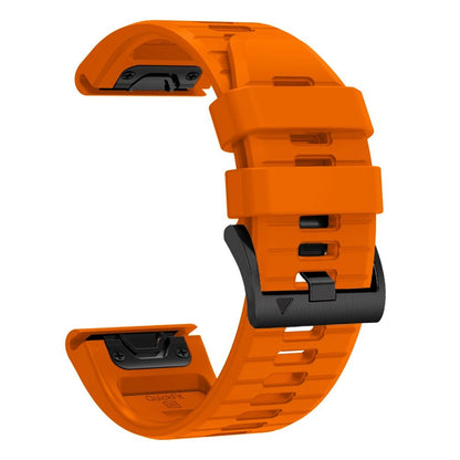 Techsuit-silikonerem til Garmin Fenix 5 / 6 / 6 Pro / 7 / 8 / 8 Pro / E / 9 / 9 Pro, orange