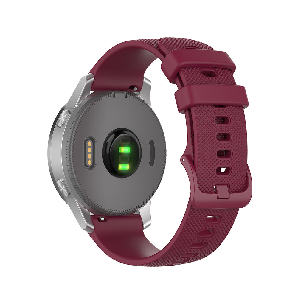 Techsuit W006 rem til Huawei Watch / Garmin Watch Series, 18mm, Kirsebærrød