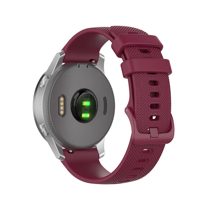 Techsuit W006 rem til Huawei Watch / Garmin Watch Series, 18mm, Kirsebærrød