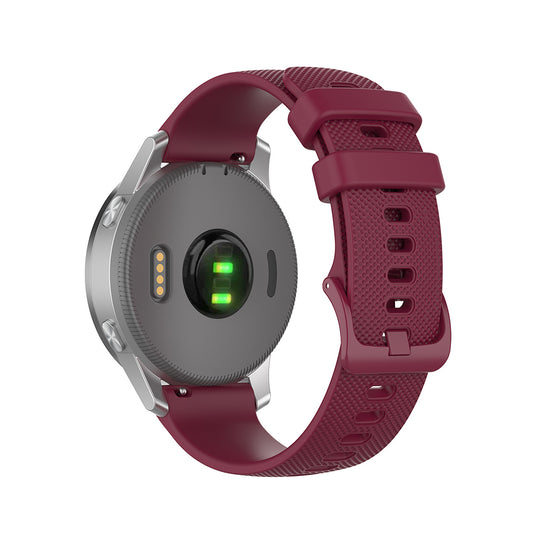 Techsuit W006 rem til Huawei Watch / Garmin Watch Series, 18mm, Kirsebærrød