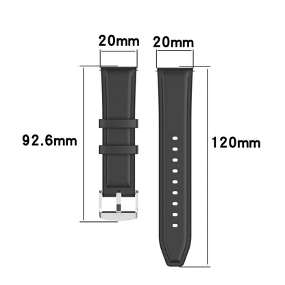 Techsuit W007 rem til Samsung Galaxy Watch / Huawei Watch Series, 20mm, Sort.