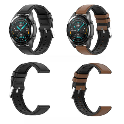Techsuit W007 rem til Samsung Galaxy Watch / Huawei Watch Series, 22mm, Sort