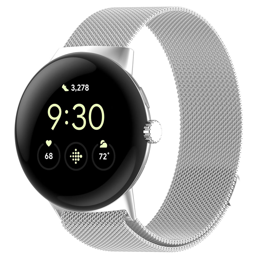 Techsuit W009 rem til Google Pixel Watch 4 45mm, Sølvfarvet