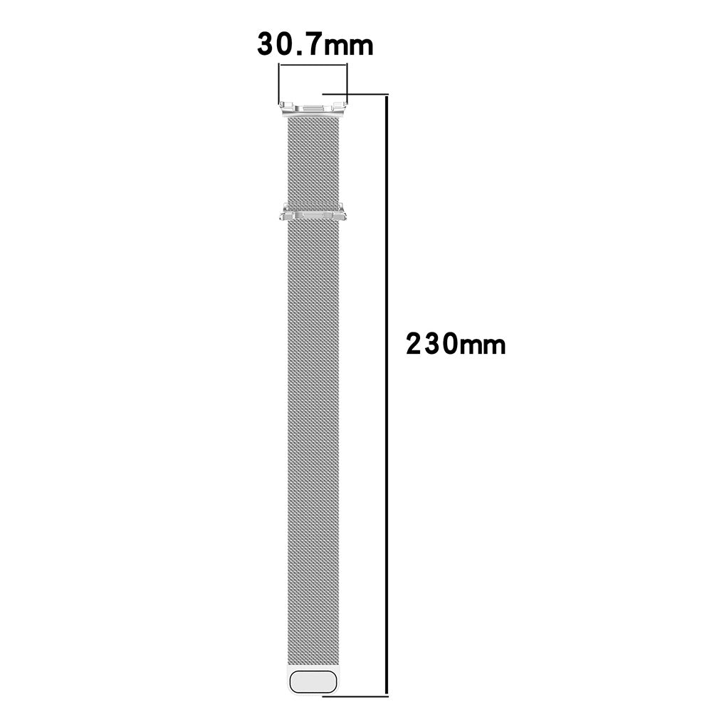 Techsuit W009 rem til Samsung Galaxy Watch 8 Classic / Watch8 44mm / Watch 8 40mm, Sølvfarvet
