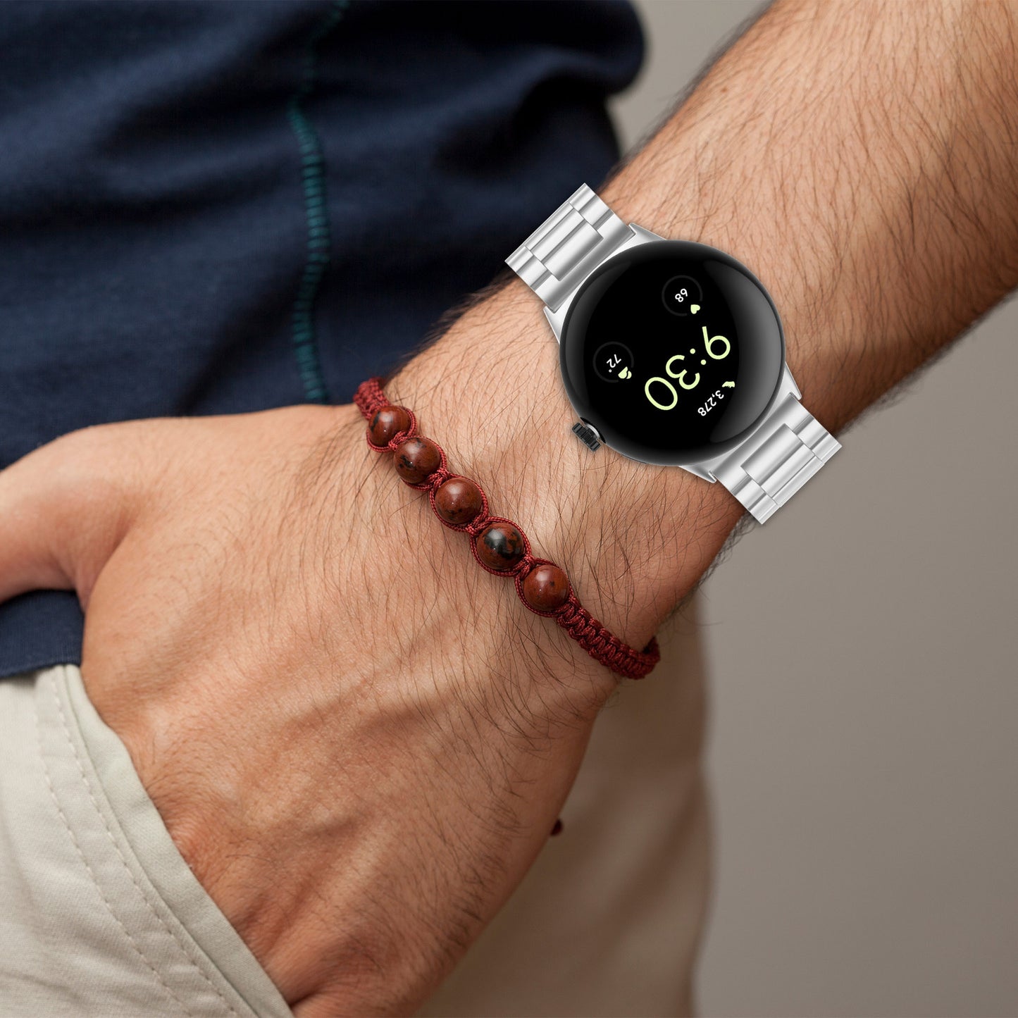 Techsuit W010 rem til Google Pixel Watch 4 45mm, Sort