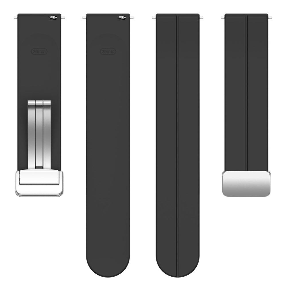 Techsuit W011 rem til Samsung Galaxy Watch / Huawei Watch Series, 20mm, Sort