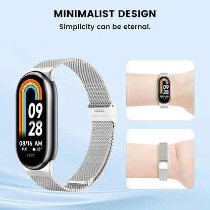 Techsuit W022 rem til Xiaomi Smart Band 9 / 8, 15mm, Gylden