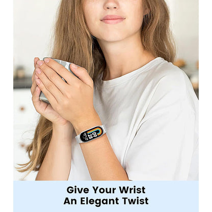 Techsuit W022 rem til Xiaomi Smart Band 9 / 8, 15mm, Gylden