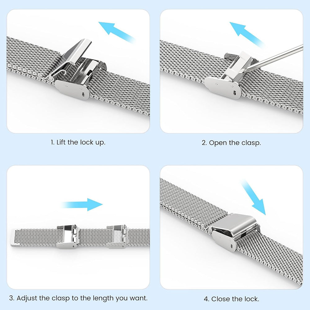 Techsuit W022 rem til Xiaomi Smart Band 9 / 8, 15mm, Gylden