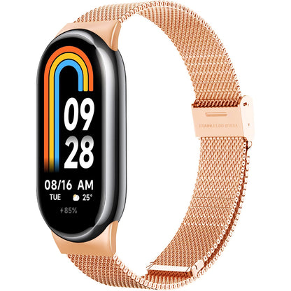 Techsuit W022 rem til Xiaomi Smart Band 9 / 8, 15mm, Rosa Guld