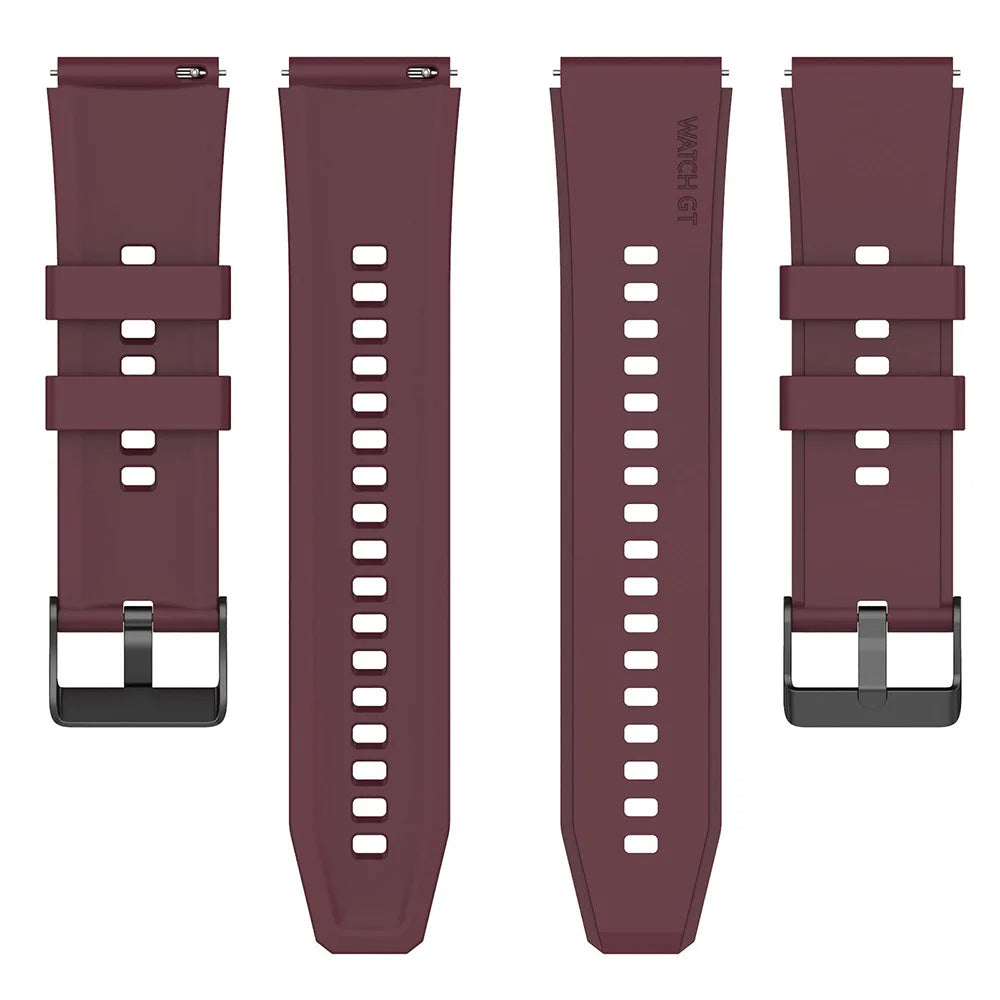 Techsuit W026 Strap for Samsung Galaxy Watch / Huawei Watch Series, 20mm, Burgundy