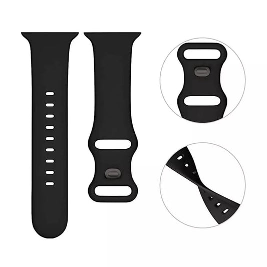 Techsuit W031 rem til Apple Watch 49mm / 46mm / 45mm / 44mm / 42mm serien, Sort