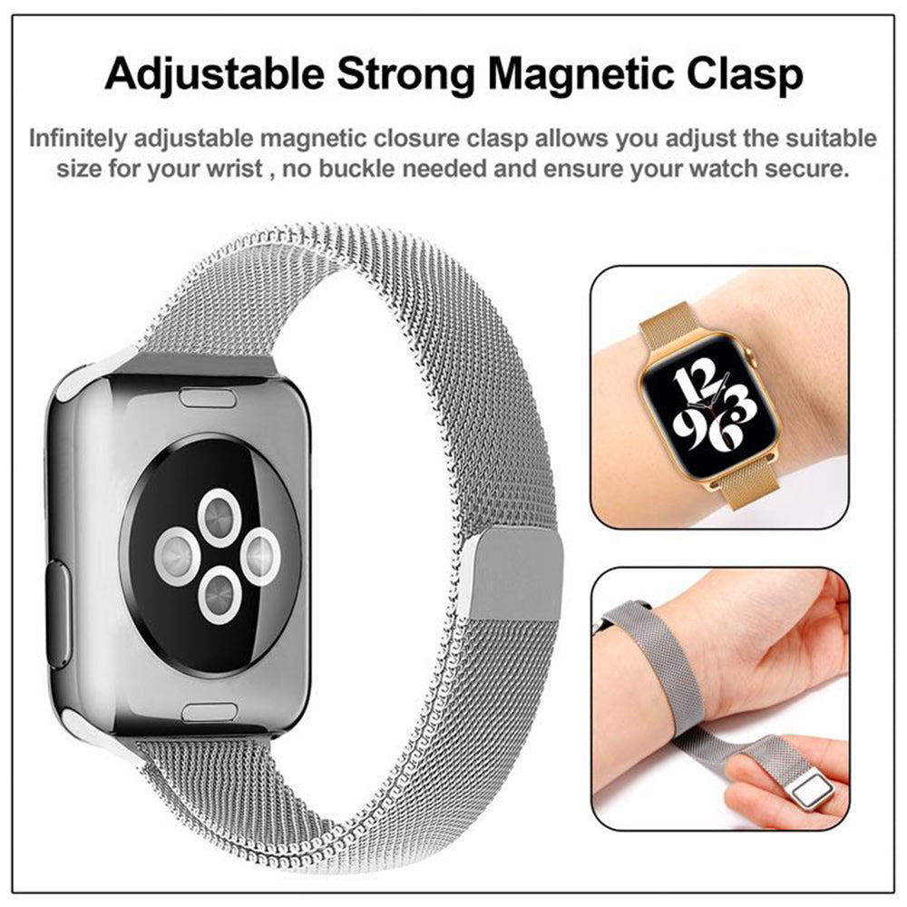 Techsuit W034 rem til Apple Watch 42mm / 41mm / 40mm / 38mm serien, Sort
