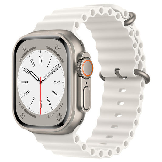 Techsuit W038 rem til Apple Watch 49mm / 46mm / 45mm / 44mm / 42mm-serien, hvid