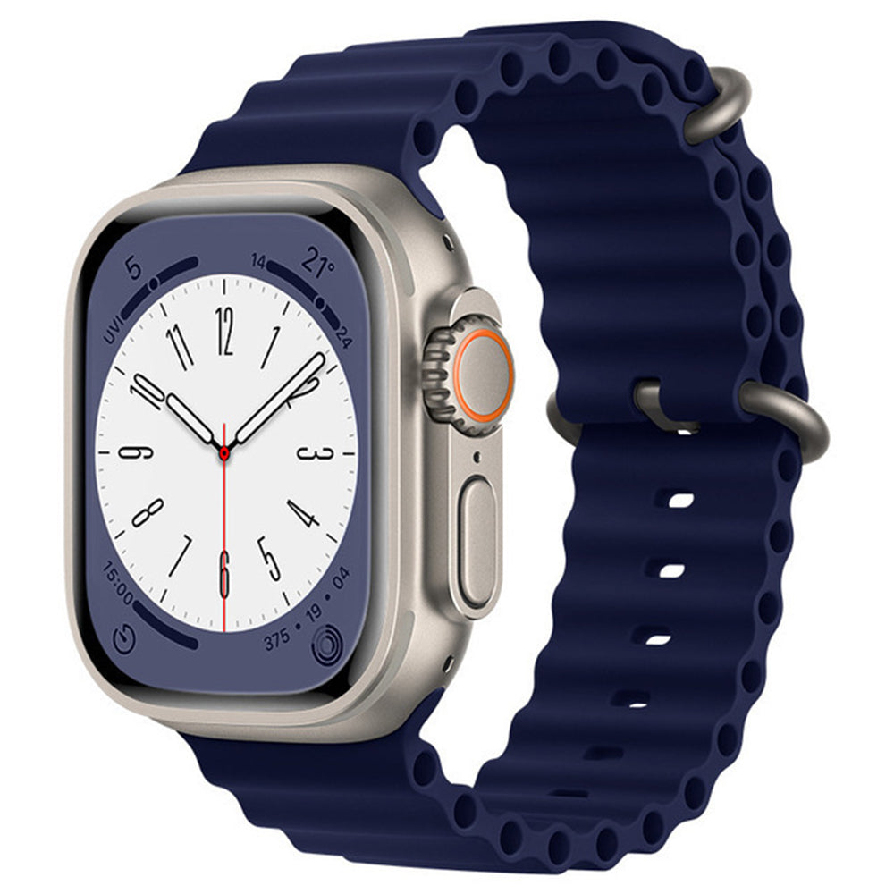 Techsuit W038 rem til Apple Watch 49mm / 46mm / 45mm / 44mm / 42mm-serien, Mørkeblå