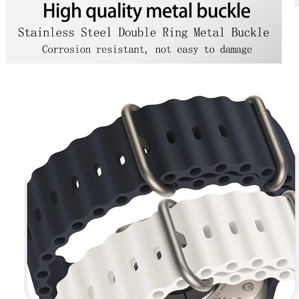 Techsuit W038 rem til Apple Watch 49mm / 46mm / 45mm / 44mm / 42mm-serien, Mørkeblå