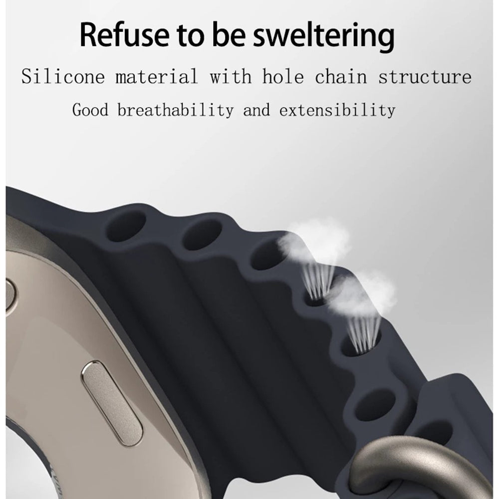 Techsuit W038 rem til Apple Watch 49mm / 46mm / 45mm / 44mm / 42mm-serien, Mørkeblå