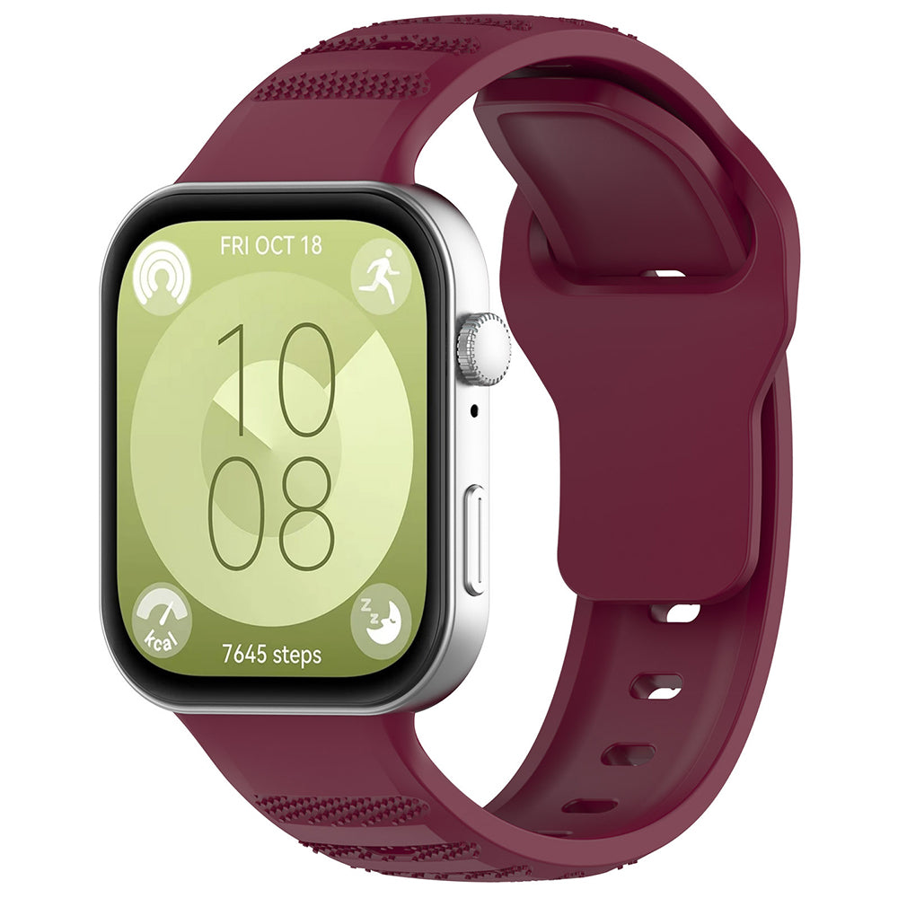 Techsuit W050 rem til Huawei Watch Fit 5 Pro / Fit 5 / Fit 4 Pro / Fit 4 / Fit 3, Vinrød