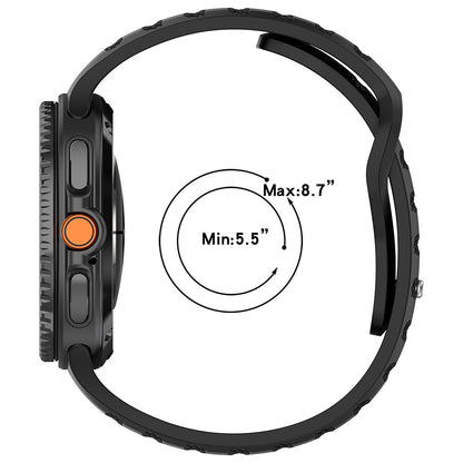 Techsuit W050 rem til Samsung Galaxy Watch 8 Classic / Watch8 44mm / Watch 8 40mm, Sort