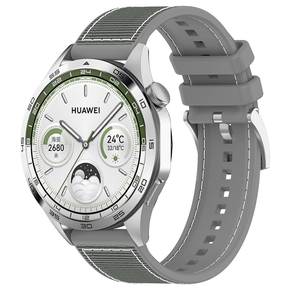 Techsuit W051 rem til Huawei Watch / Xiaomi Watch Series, 22mm, Grå