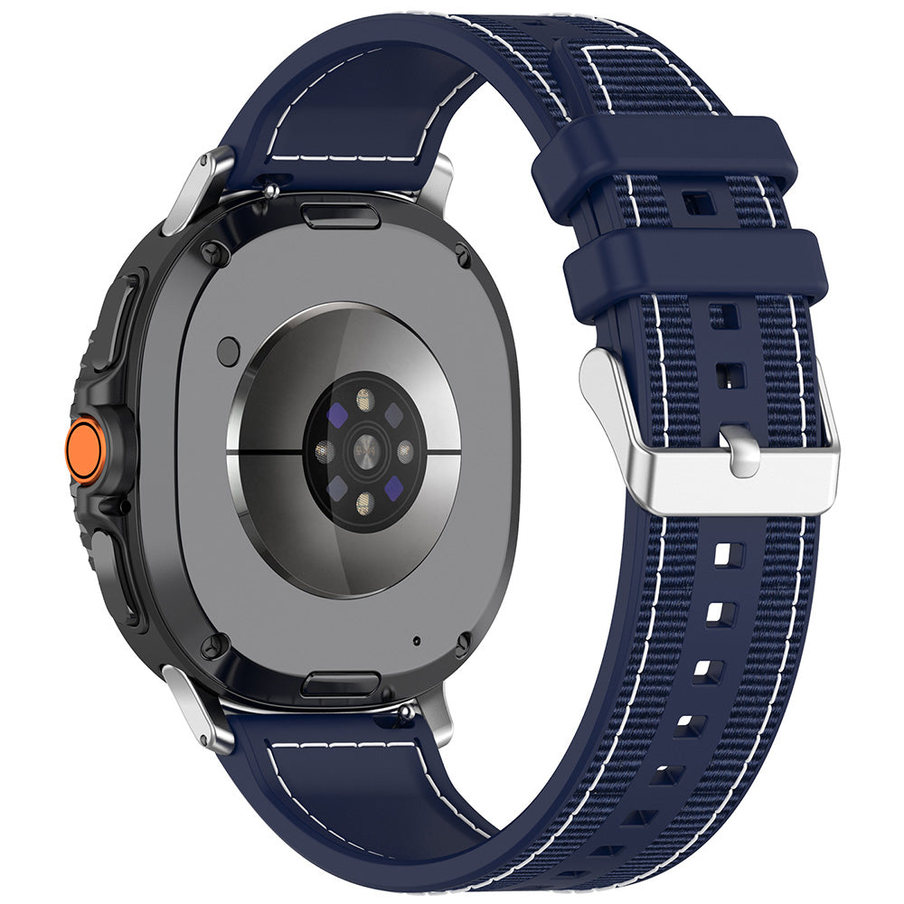 Techsuit W051 rem til Samsung Galaxy Watch 8 Classic / Watch8 44mm / Watch 8 40mm, Mørkeblå