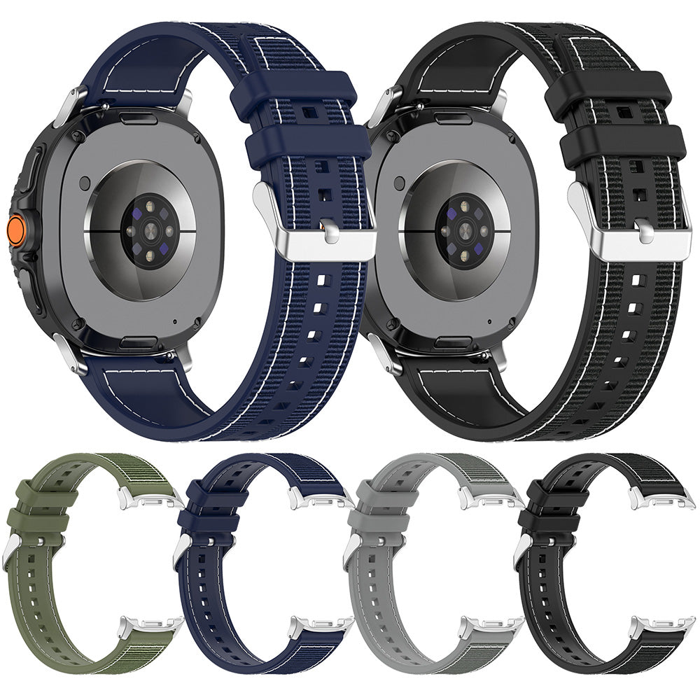 Techsuit W051 rem til Samsung Galaxy Watch 8 Classic / Watch8 44mm / Watch 8 40mm, Mørkeblå