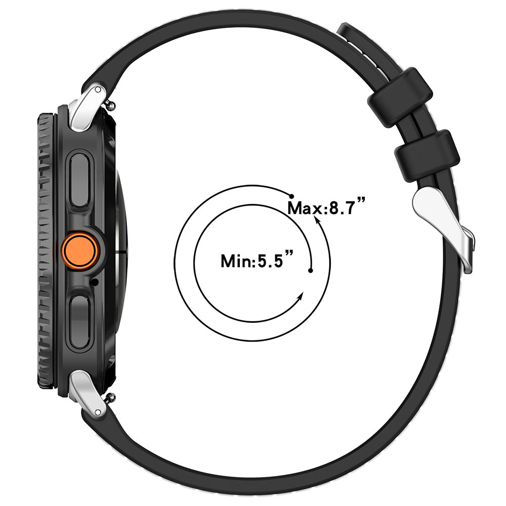 Techsuit W051 rem til Samsung Galaxy Watch 8 Classic / Watch8 44mm / Watch 8 40mm, Mørkeblå