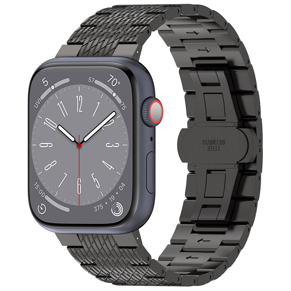 Techsuit W052 rem til Apple Watch 42mm / 41mm / 40mm / 38mm serien, Sort