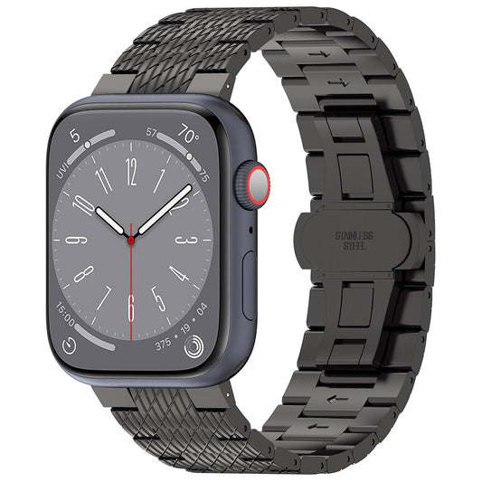 Techsuit W052 rem til Apple Watch 42mm / 41mm / 40mm / 38mm serien, Sort