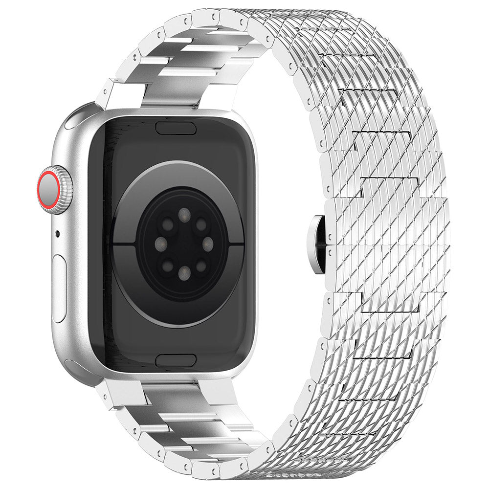 Techsuit W052 rem til Apple Watch 49mm / 46mm / 45mm / 44mm / 42mm serien, Sølvfarvet