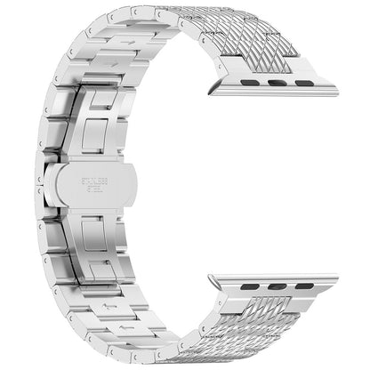 Techsuit W052 rem til Apple Watch 49mm / 46mm / 45mm / 44mm / 42mm serien, Sølvfarvet