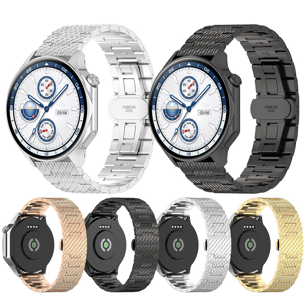 Techsuit W052 rem til Samsung Galaxy Watch / Huawei Watch Series, 20mm, Sølvfarvet