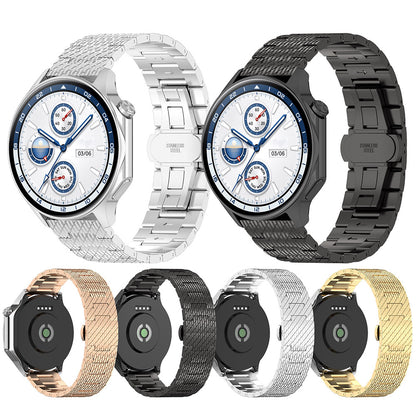 Techsuit W052 rem til Samsung Galaxy Watch / Huawei Watch Series, 20mm, Sølvfarvet