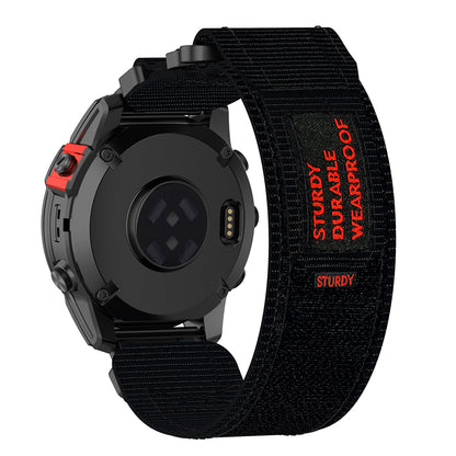 Techsuit W057 rem til Garmin Instinct / Approach / Fenix Watch Series, 20mm, Sort