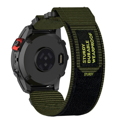 Techsuit W057 rem til Garmin Watch Fenix / Forerunner Series, 22mm, Grøn