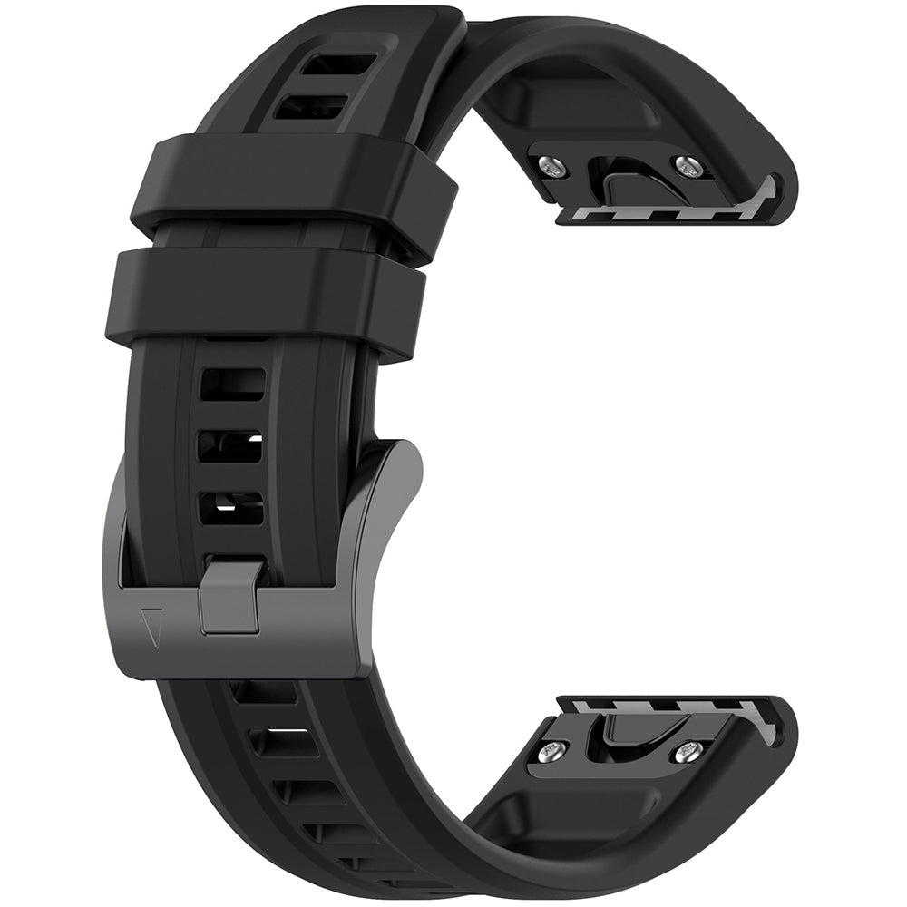 Techsuit W060 rem til Garmin Watch Fenix / Forerunner Series, 22mm, Sort