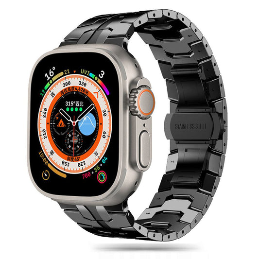Techsuit W063 rem til Apple Watch 49mm / 46mm / 45mm / 44mm / 42mm serien, Sort