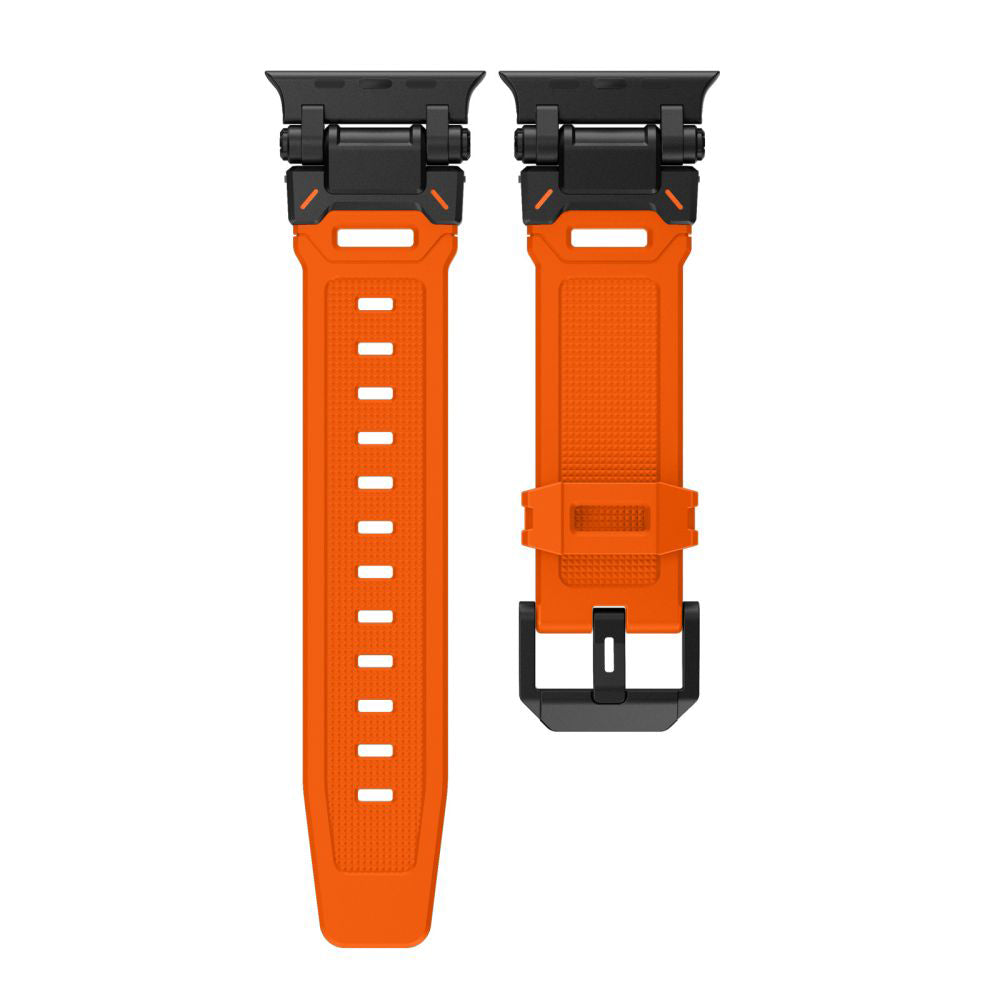 Techsuit W064 rem til Apple Watch 49mm / 46mm / 45mm / 44mm / 42mm serien, Sort Orange