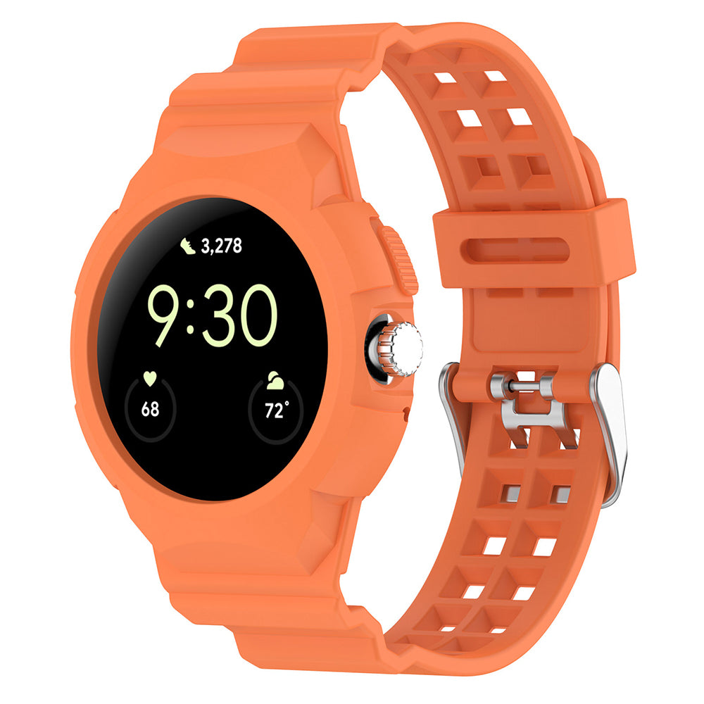 Techsuit W065 rem til Google Pixel Watch 3 41mm / Watch 2 / Watch, Orange