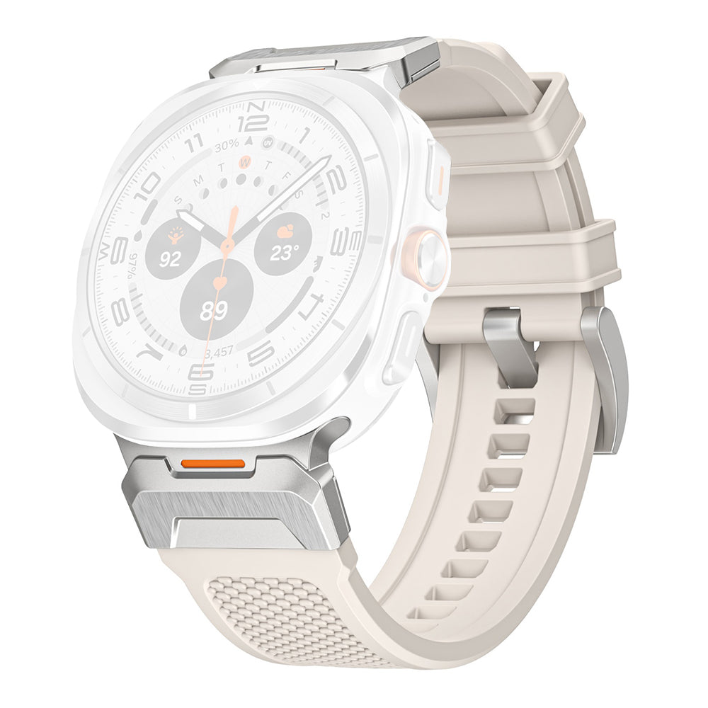 Techsuit W068 rem til Samsung Galaxy Watch Ultra, Sølvhvid