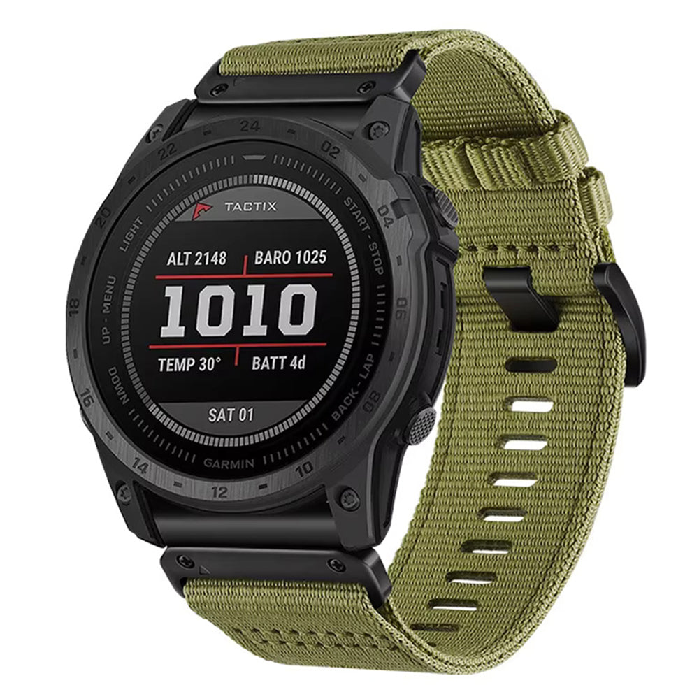 Techsuit W070 rem til Garmin Instinct / Approach / Fenix Watch Series, 20mm, Grøn