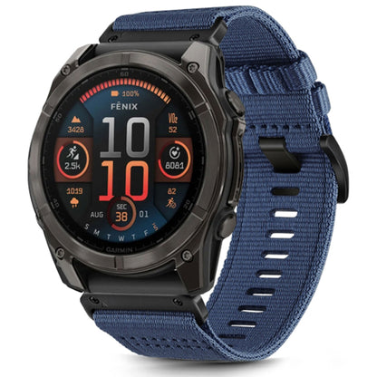 Techsuit W070 rem til Garmin Watch Fenix / Forerunner / Approach Series, 22mm, Marineblå