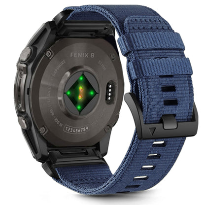 Techsuit W070 rem til Garmin Watch Fenix / Forerunner / Approach Series, 22mm, Marineblå